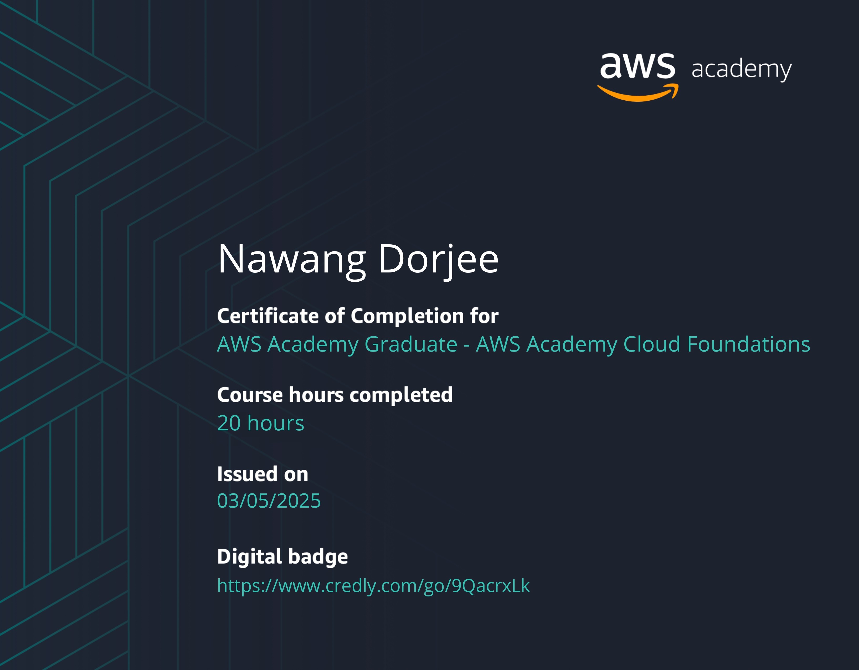 AWS Academy Graduate - AWS Academy Cloud Foundations